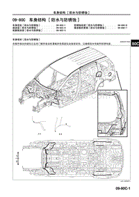 2010年一汽马自达8-09-80C 车身结构 防水与防锈蚀 