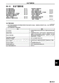 2010年一汽马自达8-08-10 安全气囊系统