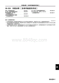 2010年一汽马自达8-09-02H 车载诊断 多路传输通信系统 