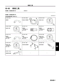 2010年一汽马自达8-05-60 维修工具