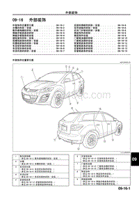 2009年马自达CX-7车间手册-09-16 外部装饰