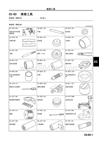 2009年马自达CX-7车间手册-03-60 维修工具