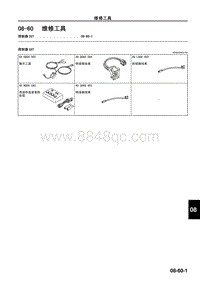 2009年马自达CX-7车间手册-08-60 维修工具