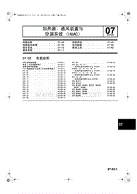 一汽马自达6-07 加热器 通风装置与空调系统