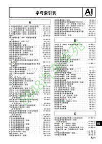 马自达CX-7维修手册-索引表