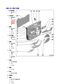 奥迪A7 sportback维修手册-前车门饰板