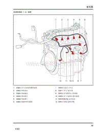 2017年上汽名爵ZS电路图-04-发动机线束 1.5L-背面