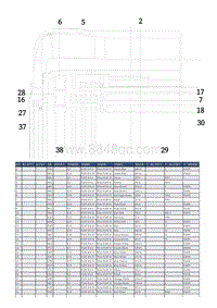 名爵MG ONE电路图-FA010 仪表-车身线束对接连接器-1 