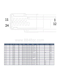 名爵MG ONE电路图-CS002 中控台-仪表线束对接连接器-2 