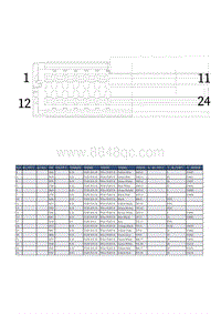 名爵MG ONE电路图-FA006 仪表-中控台线束对接连接器-2 