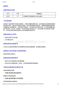 智己L7维修诊断-DTC排故-U0231