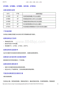 智己L7维修诊断-DTC排故-U1269 U16B4 U16B8 U0140 U18CA