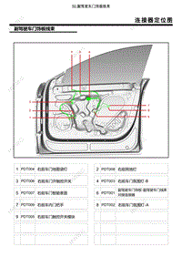智己L7 电路图-50.副驾驶车门饰板线束