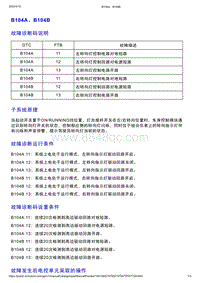 智己L7维修诊断-DTC排故-B104A B104B