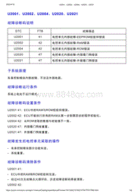 智己L7维修诊断-DTC排故-U2001 U2002 U2004 U2020 U2021