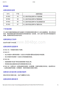 智己L7维修诊断-DTC排故-B1902