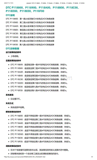 爱驰U5故障诊断-DTC P118800 P118900 P118A00 P118B00 P118C00 P118D00 P118E00 P118F00