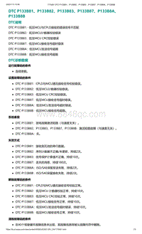 爱驰U5故障诊断-DTC P133B81 P133B82 P133B83 P133B87 P133B8A P133B8B