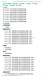 2022年爱驰U6故障诊断-DTC P119000 P119100 P119200 P119300 P119400 P119500 P119600 P119700