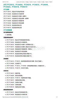 2022年爱驰U6故障诊断-DTC P134413 P134604 P134619 P13461C P134649 P134664 P189318 P189319