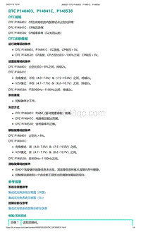 2022年爱驰U6故障诊断-DTC P148403 P14841C P148538