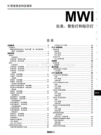 2018年启辰T70-MWI-仪表 警告灯和指示灯