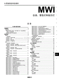 2021启辰V ONLINE-MWI 仪表 警告灯和指示灯