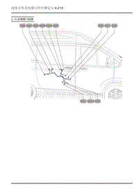 2023大通新途V70 电路图-4.16右侧移门线束 