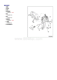 奥迪Q7维修手册-脚驻车制动器装配一览