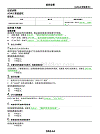 2021年东风日产启辰星-01-ADAS控制单元-1.07-症状诊断