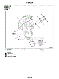2021年东风日产启辰星-制动系统-06-拆卸和安装-6.01-制动踏板