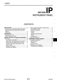 英菲尼迪Q45维修手册-IP-仪表板