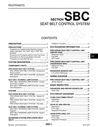 英菲尼迪Q70维修手册-SBC-安全带控制系统