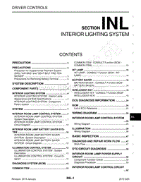 英菲尼迪Q50维修手册-INL-车内照明系统