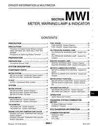 英菲尼迪Q70维修手册-仪表 警告灯和指示器-mwi