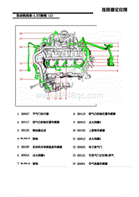 上汽名爵MG MG6电路图-1.发动机线束-1.5T俯视（1）