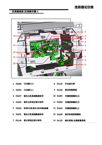 上汽名爵MG MG6电路图-15.仪表板线束-仪表板中部-1