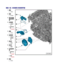 奥迪A5车型3.2L-冷却液泵 冷却液调节