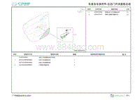 2022埃安AION S零件图-左后门开关面板总成 