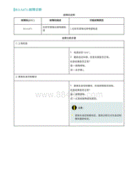 2022埃安AION S维修手册-B11A471-故障诊断