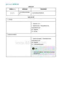 2022埃安AION S维修手册-B11A671-故障诊断