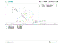 2022埃安AION S零件图-右后门开关面板总成 
