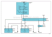 2009北京现代途胜电路图-大灯水平调整装置