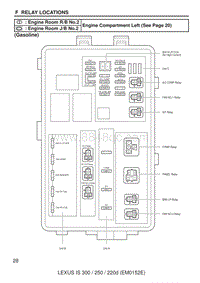 2005-2006雷克萨斯IS系列-F继电器位置 ERJBNo.2