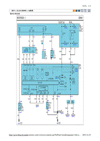 2011现代ix35 G2.4电路图-指示灯 仪表