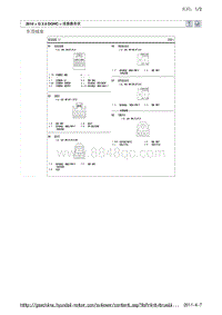 现代ix35 G2.0 DOHC电路图-车顶线束