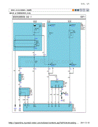 2010现代ix35 G2.4电路图-鼓风机 空调控制系统 自动 