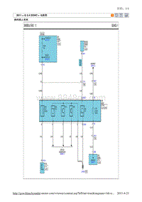 2011现代ix35 G2.4电路图-换档锁止系统