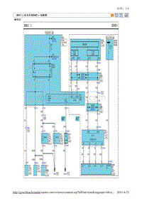 2011现代ix35 G2.4电路图-倒车灯