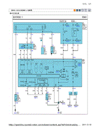 2010现代ix35 G2.4电路图-指示灯 仪表